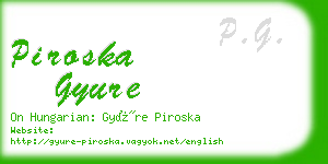 piroska gyure business card